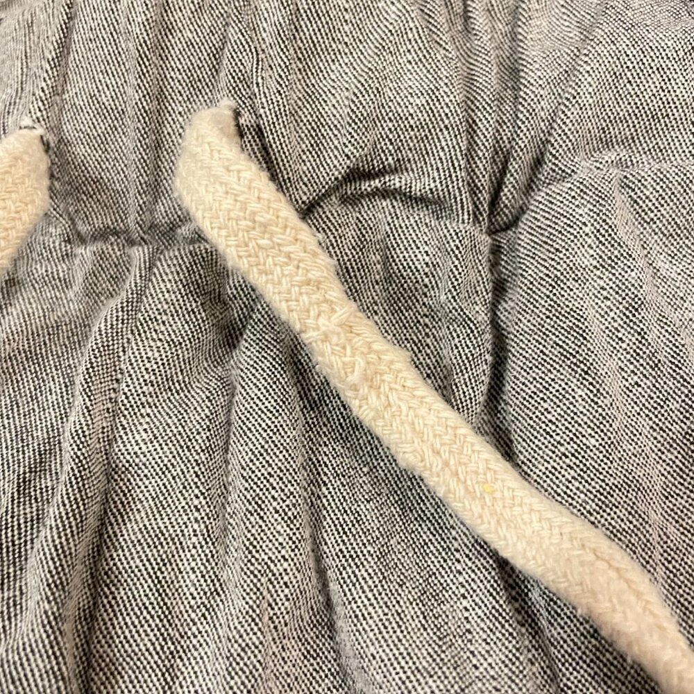 Grey Drawstring Linen Pants - XS - Picture 7 of 13